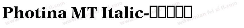 Photina MT Italic字体转换